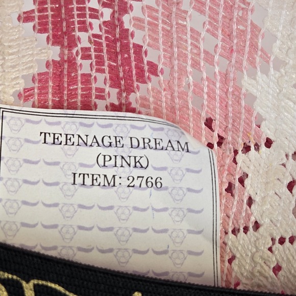 Bullhide Teenage Dream Girls Cowboy Hat Pink Straw Stripes Made In Mexico - Picture 9 of 9